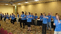 HTE USA-Train and the trainer- practicing SOQI dance